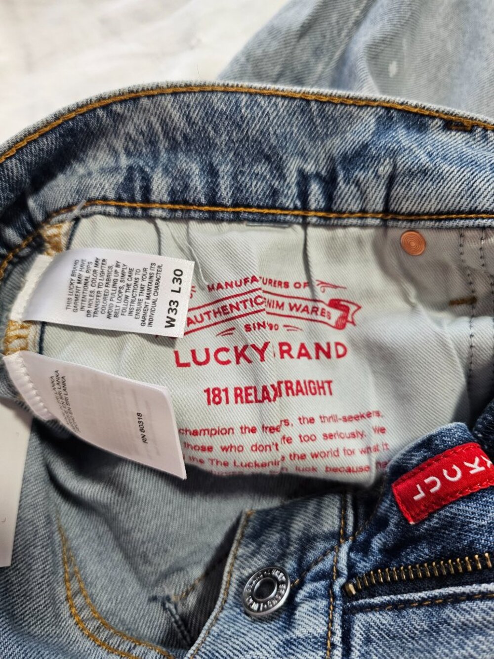 Mens Lucky Brand Jeans 181 relaxed straight jean - Picture 6 of 8